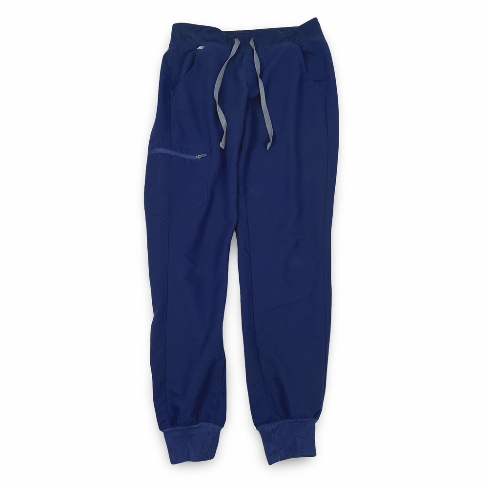 FIGS Zamora Navy Blue Jogger Scrub Pants Womens XS W18SW2005 Drawstring Cargo